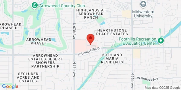 Map of 6320 W Union Hills Dr Ste 120 Bldg A Glendale, AZ 85308