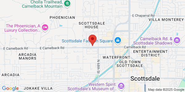 Map of 6740 E Camelback Rd Ste 100 Scottsdale, AZ 85251