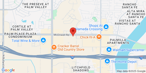 Map of 13555 W McDowell Rd Ste 100 Goodyear, AZ 85395
