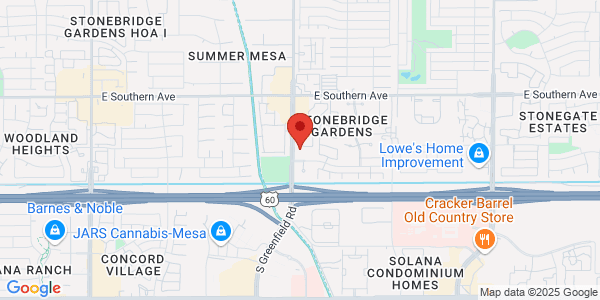 Map of 1425 S Greenfield Rd Ste 114 Bldg 2 Mesa, AZ 85206