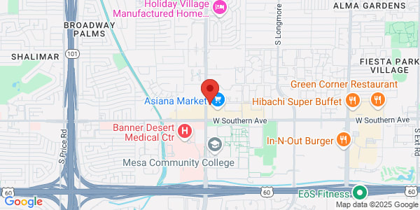 Map of 1111 S Dobson Rd Ste 105 Mesa, AZ 85202