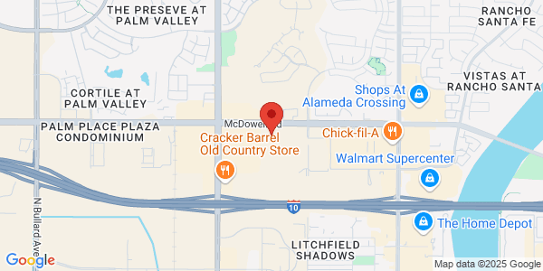 Map of 13657 W McDowell Rd Ste 111 Goodyear, AZ 85395