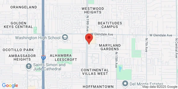 Map of 6707 N 19th Ave Ste 108 Phoenix, AZ 85015