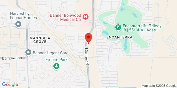 Map of 36297 N Gantzel Rd Ste 101 Queen Creek, AZ 85140