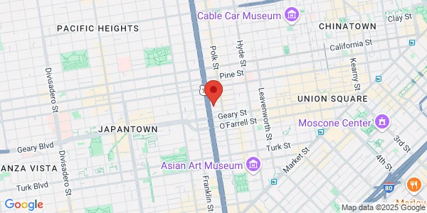 Map of 1180 Post St San Francisco, CA 94109
