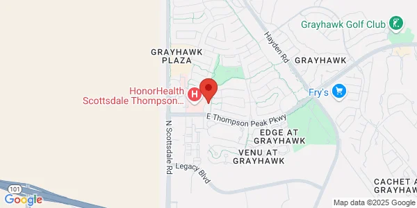 Map of 20201 Scottsdale Healthcare Dr Ste 190 Scottsdale, AZ 85255