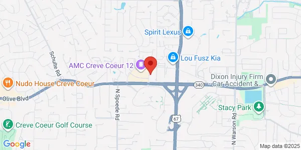 Map of 10420 Old Olive Street Rd Ste 100 Creve Coeur, MO 63141