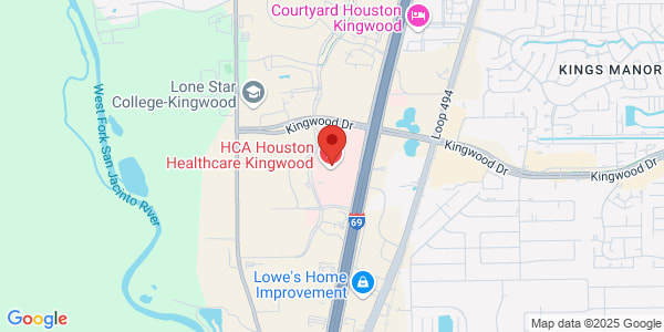 Map of 22999 Hwy 59 N Ste 240 Kingwood, TX 77339