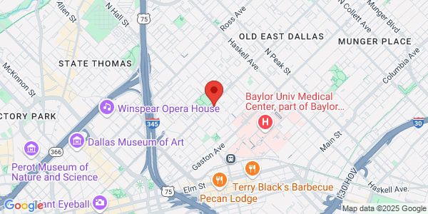 Map of 3310 Live Oak St Ste 400 Dallas, TX 75204