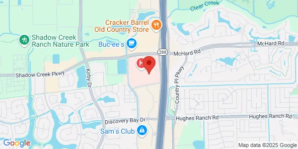 Map of 10970 Shadow Creek Pkwy Ste 190 Pearland, TX 77584