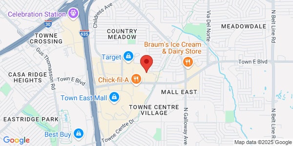 Map of 1515 N Town E Blvd Ste 141 Mesquite, TX 75150