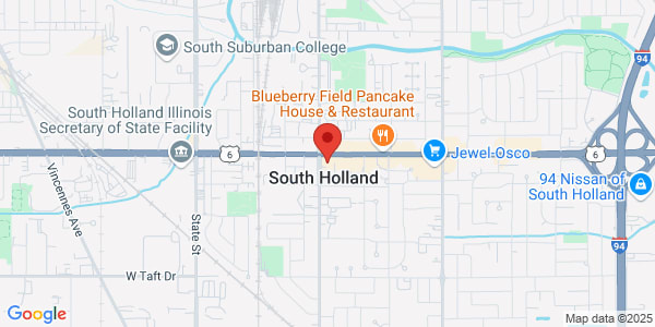 Map of 401 East 162nd St Ste 109 South Holland, IL 60473