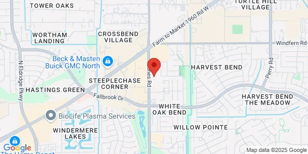 Map of 10680 Jones Rd Ste 150 Houston, TX 77065