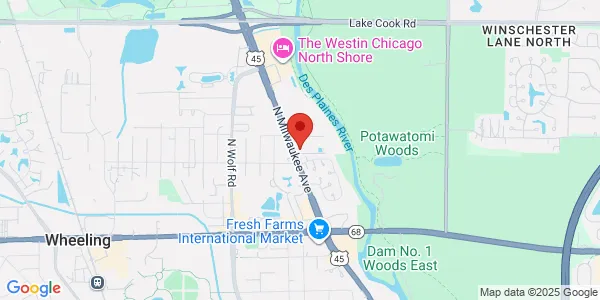 Map of 325 N Milwaukee Ave Ste B Wheeling, IL 60090