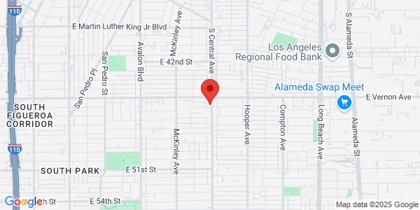 Map of 4425 S Central Ave Los Angeles, CA 90011