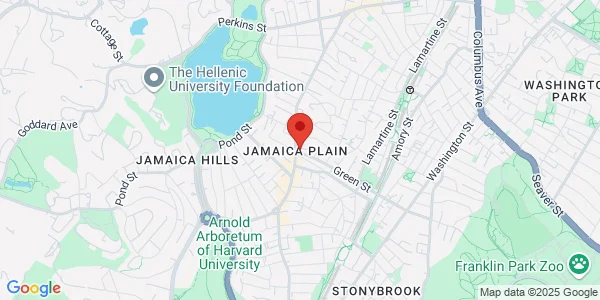 Map of 640 Centre St Jamaica Plain, MA 02130