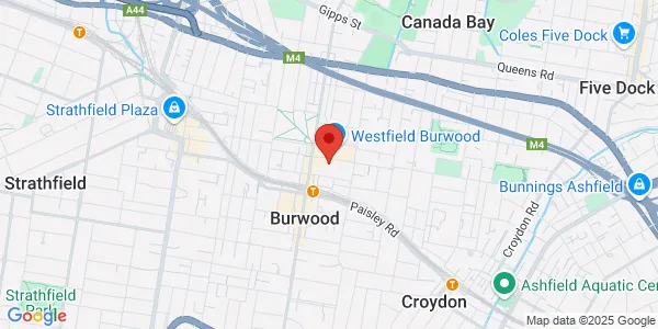 Map of 36-38 Victoria St Suite 1 Burwood New South Wales 2134 Australia