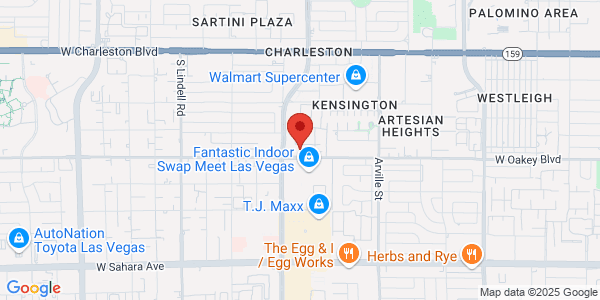 Map of 4750 W Oakey Blvd Las Vegas, NV 89102