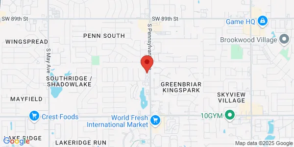 Map of 9901 S Pennsylvania Ave Oklahoma City, OK 73159