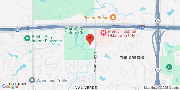 Map of 13301 N Meridian Ave Oklahoma City, OK 73120