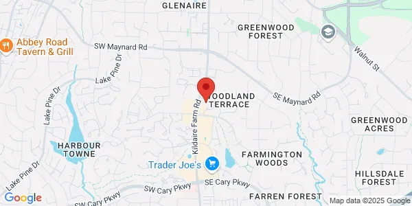Map of 114 Brady Ct Cary, NC 27511