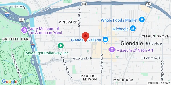 Map of 442 W Broadway Glendale, CA 91204