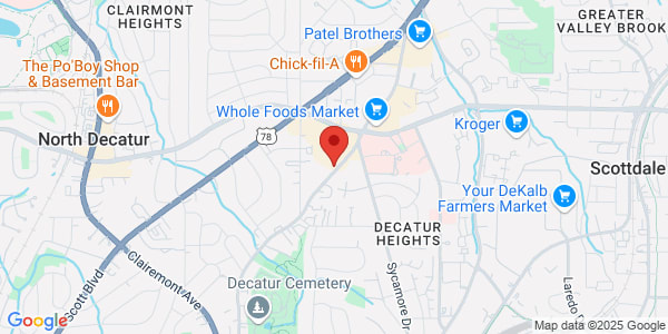 Map of 1452 Church St Decatur, GA 30030