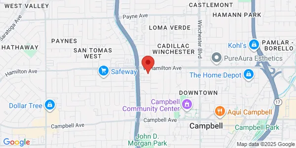 Map of 429 Llewellyn Ave Campbell, CA 95008