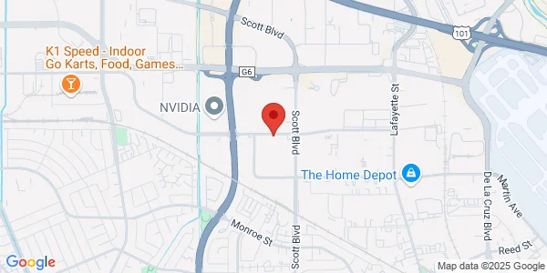 Map of 2100 Walsh Ave Ste A Santa Clara, CA 95050