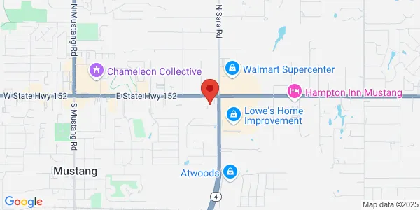 Map of 201 S Sara Rd Mustang, OK 73064
