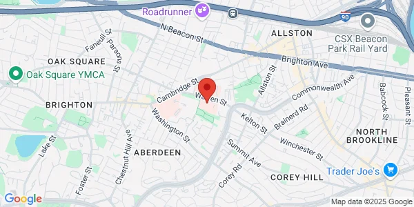 Map of 77 Warren St Brighton Marine Health Ctr Brighton, MA 02135