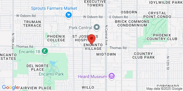 Map of 240 W Thomas Rd Phoenix, AZ 85013