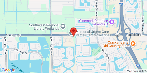 Map of 16604 Sheridan St Pembroke Pines, FL 33028