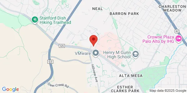 Map of 3375 Hillview Ave Palo Alto, CA 94304