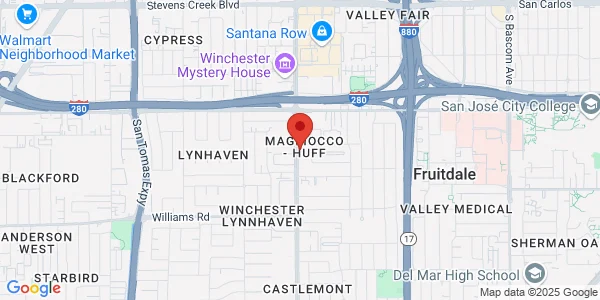 Map of 798 S Winchester Blvd San Jose, CA 95128