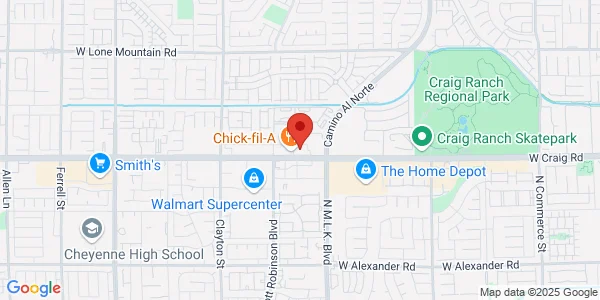 Map of 1650 W Craig Rd North Las Vegas, NV 89032