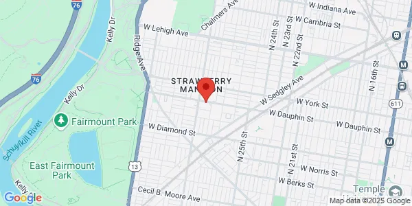 Map of 2840 Dauphin St Philadelphia, PA 19132