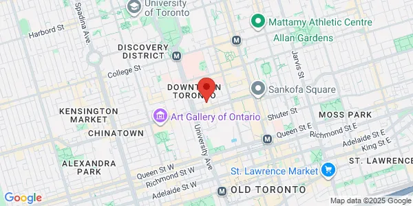Map of 123 Edward Street Suite 1001 Toronto, ON M5G 1E2 Canada