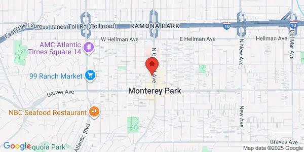 Map of 223 N Garfield Ave Ste 100 Monterey Park, CA 91754
