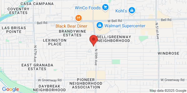 Map of 16222 N 59th Ave Ste C-150 Glendale, AZ 85306