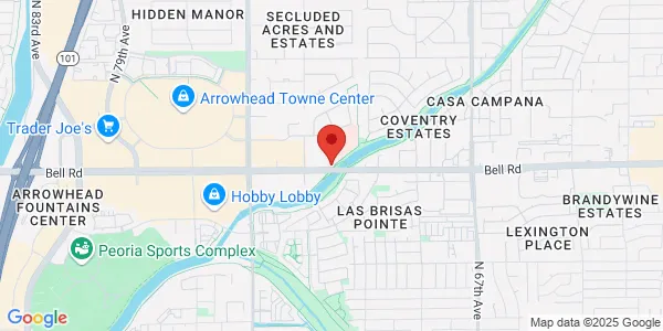 Map of 7200 W Bell Rd Bldg B Glendale, AZ 85308