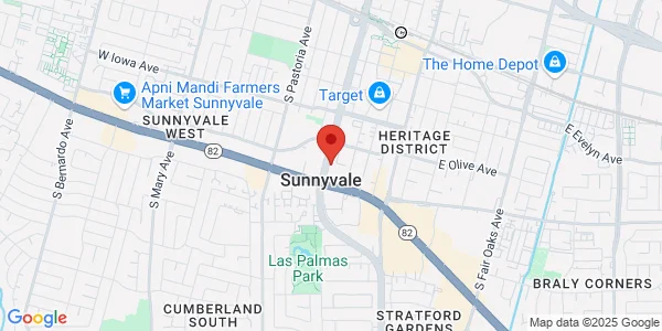Map of 568 S Mathilda Ave Sunnyvale, CA 94086