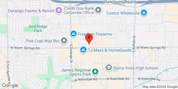 Map of 8352 W Warm Springs Rd Ste 110 Las Vegas, NV 89113