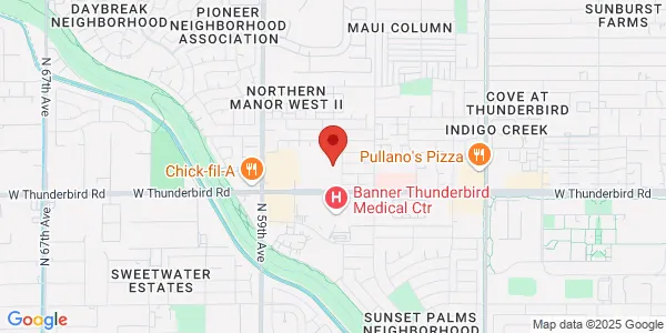 Map of 5620 W Thunderbird Rd Ste E-1 Glendale, AZ 85306