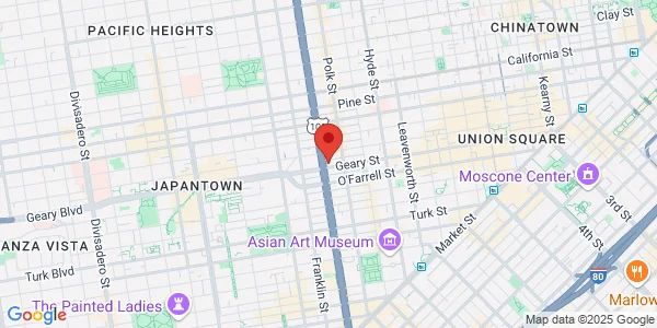 Map of 1100 Van Ness Ave Fl 4 San Francisco, CA 94109