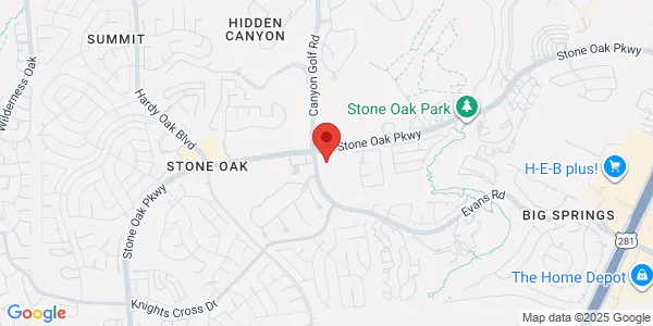 Map of 20210 Stone Oak Pkwy Ste 101 San Antonio, TX 78258