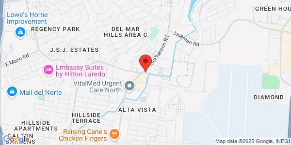 Map of 6017 McPherson Rd Ste D Laredo, TX 78041