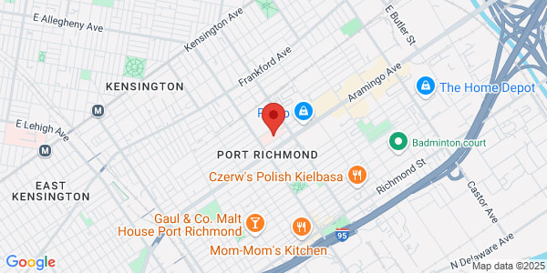 Map of 2301 E Allegheny Ave Philadelphia, PA 19134