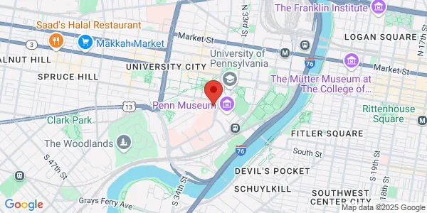 Map of 3400 Spruce St Fl 1 Dulles Building Philadelphia, PA 19104