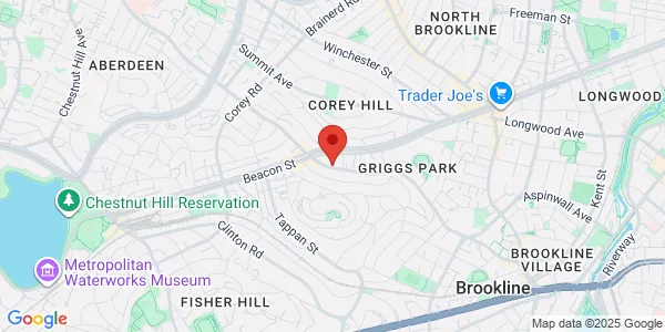 Map of 667 Washington St Brookline, MA 02446